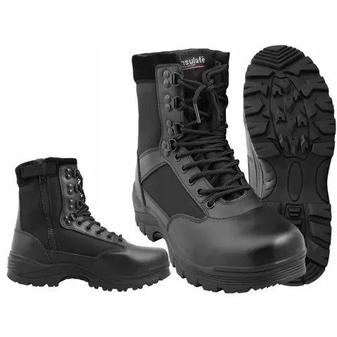 Bottes tactiques avec fermeture éclair YKK – Noir – 248399 – image 1