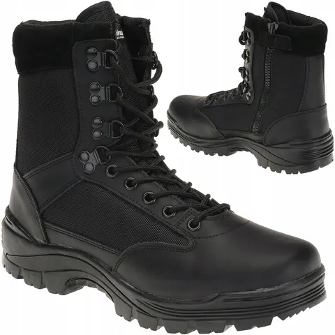 Bottes tactiques avec fermeture éclair YKK – Noir – 248412 – image 1