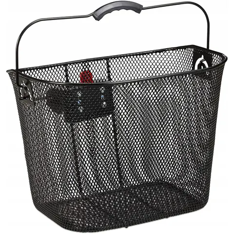 Relaxdays Lenkerkorb Stahl schwarz – Bild 1