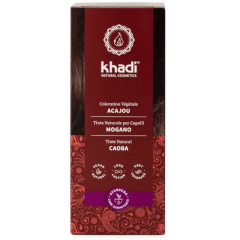 100g khadi Pflanzenhaarfarbe Mahagoni – Bild 1