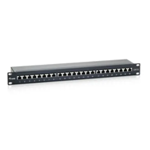 Patch Panel Cat.6 24 Puertos 19" 1U (Negro) - EQUIP – imagen 1
