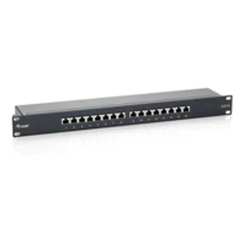 Equip 16-Port Cat.6 Shielded Patch Panel. Black – image 1