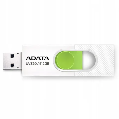 Adata Pendrive UV320 512GB USB3.2 biało-zielony – zdjęcie 1