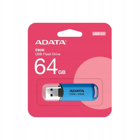 Adata Pendrive C906 64GB USB2.0 niebieski – zdjęcie 1