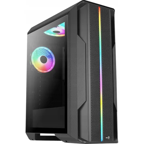 Aerocool PC Gehäuse Splinter Duo Midi-Tower Schwarz – Bild 1