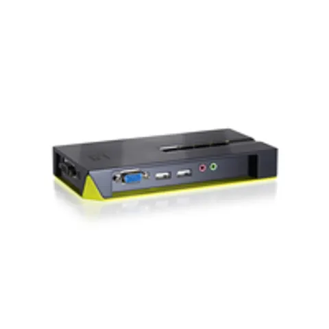 LEVELONE KVM0421 - 4-Port KVM Switch, VGA, USB, Audio – image 1