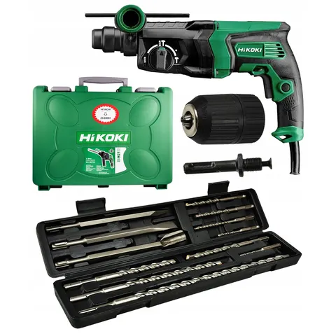 Hikoki DH26PC młotowiertarka 830W adapter+wiertła – zdjęcie 1