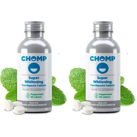 Chomp Super Whitening Toothpaste Tablets with Nano Hydroxyapatite (Pack of 2) – image 1