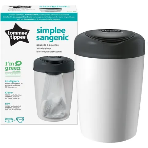 Tommee Tippee Sangenic Windeleimer Simplee Sangenic – grau – Bild 1