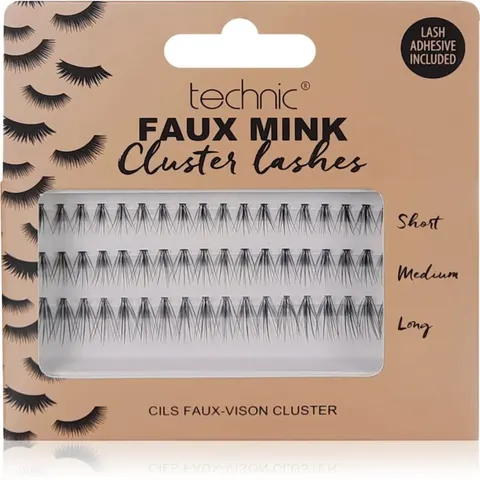 Technic Cosmetics Faux Mink Cluster Lashes false eyelashes with glue 54 pc – image 1