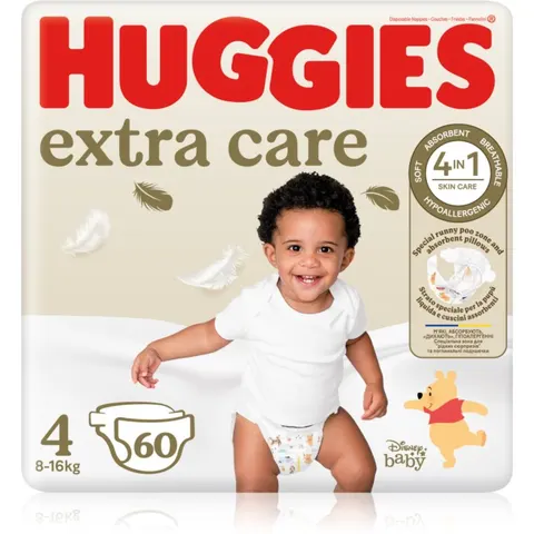 Huggies Extra Care Size 4 Einwegwindeln 8-16 kg 60 St. – Bild 1