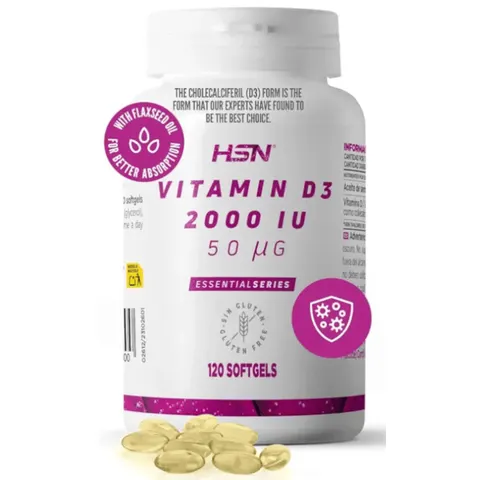 HSN Vitamina D3 2000UI 120 Perlas – imagen 1