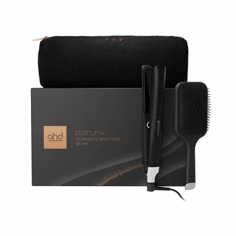 Ghd Platinum+ Gift Set Nero, Piastra + Paddle Brush – immagine 1