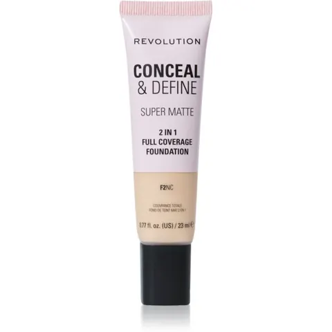 Revolution Conceal & Define mattifying foundation shade F2NC 23 ml – image 1