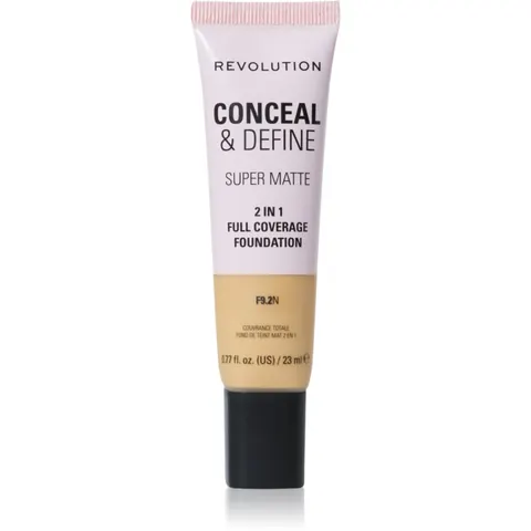 Revolution Conceal & Define mattifying foundation shade F9.2N 23 ml – image 1