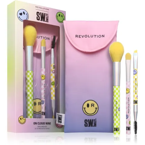 Revolution S.W.Smiley On Cloud Nine brush set with a pouch 3 pc – image 1