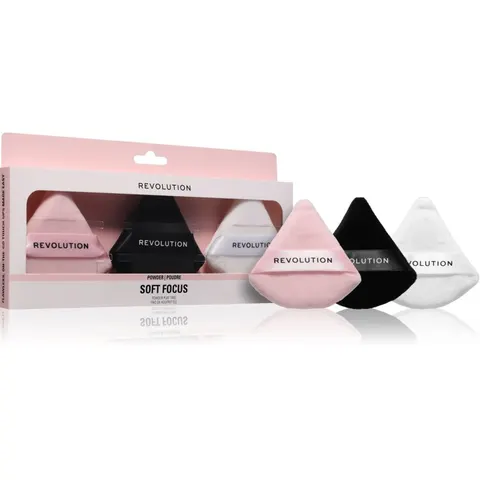 Revolution Soft Focus Powder Puff Trio puff 3 pc – image 1