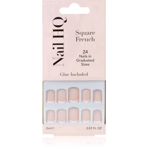 Nail HQ Square French false nails 24 pc – image 1
