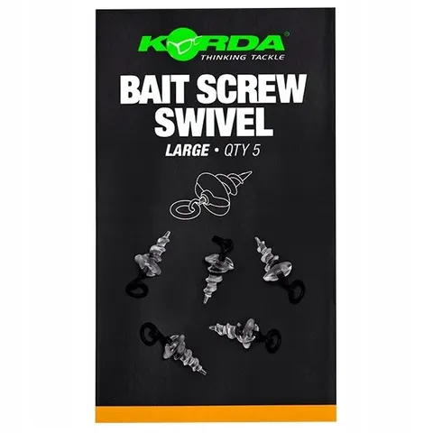 Korda Micro Ring Swivel Bait Screw Large 5szt. – zdjęcie 1