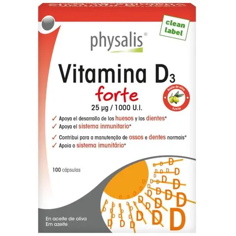 Physalis Vitamina D3 Forte 100 Cápsulas – imagen 1