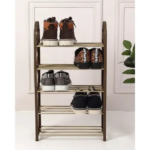 Plastic Shoe Organiser Rack 5 Tier Assorted Colours – image 1