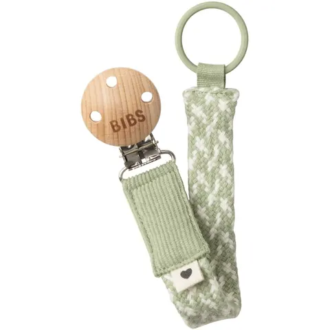 BIBS Paci Braid dummy clip Sage / Ivory 1 pc – image 1