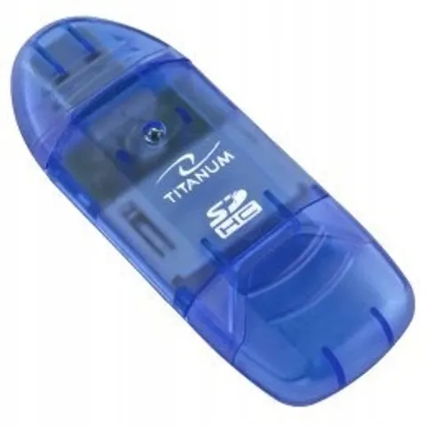 USB-Kartenleser Esperanza Titanum TA101B, SD, Blau – Bild 1
