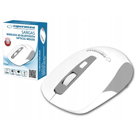 Esperanza Mysz Bluetooth 4D Sargas Biała EM130W – zdjęcie 1