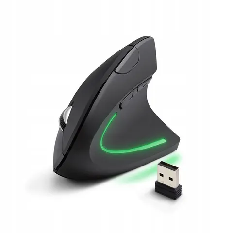 Verticale computermuis - optische sensor - draadloos – afbeelding 1