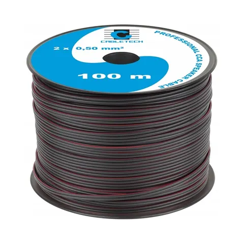 Kabel głośnikowy Cca 0. 50mm czarny Cabletech – zdjęcie 1