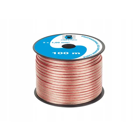 Cabletech Serie - Luidsprekerkabel - 2 x 1 mm² - Doorzichtig - 100 m – afbeelding 1