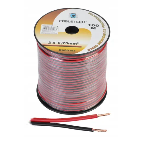 Cabletech - Luidsprekerring - 0,75mm - Koper - 100m – afbeelding 1