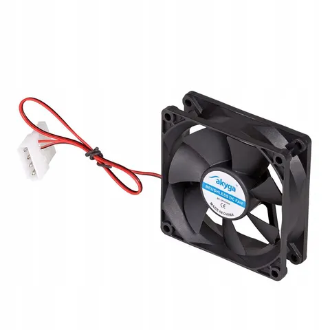 Akyga Aw-8A-Bk 8Cm Molex Computerventilator Voor Voeding En Koeling – afbeelding 1
