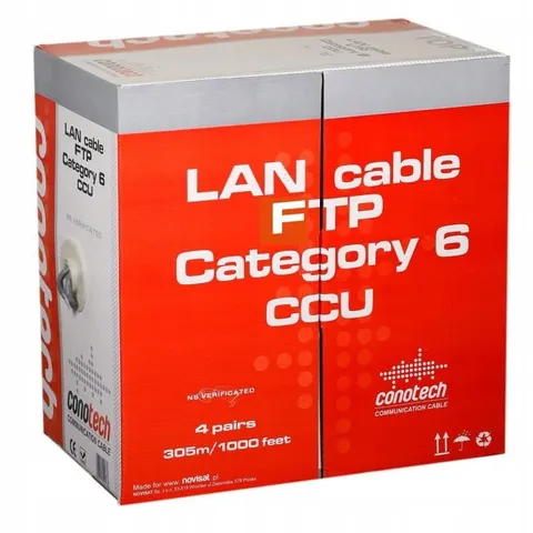 Kabel komputerowy skrętka Ftp Cu Cat 6E – zdjęcie 1