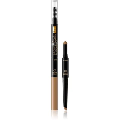 Eveline Cosmetics Brow Styler 3in1 Multifunction 01 Medium Brown – afbeelding 1