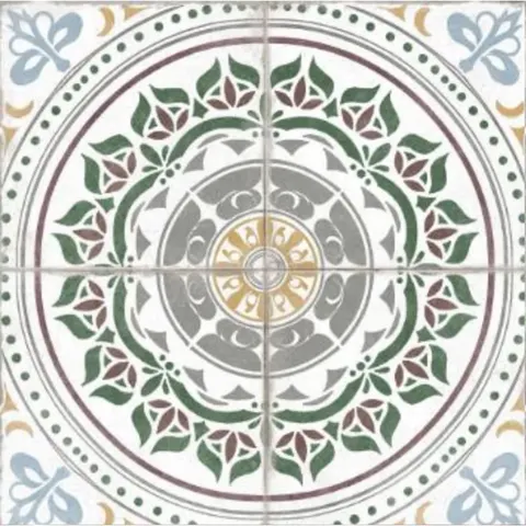 Gres szkliwiony Albergo patchwork 42 x 42 cm – Szary – zdjęcie 1