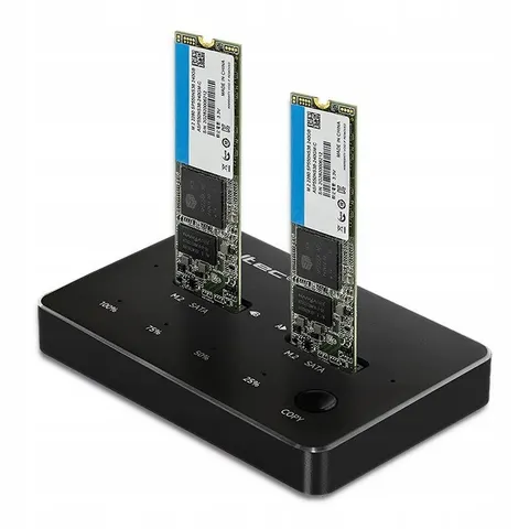Qoltec Stacja dokujca dysków 2x Ssd M.2 Sata Ngf – zdjęcie 1