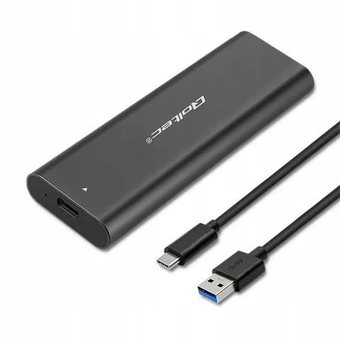 Qoltec Serie - Hardeschijf behuizing - USB Type-C - M.2 SATA SSD – afbeelding 1