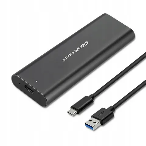 Qoltec Serie - M.2 SSD Behuzing - NVME - PCI-E - USB Type-C – afbeelding 1