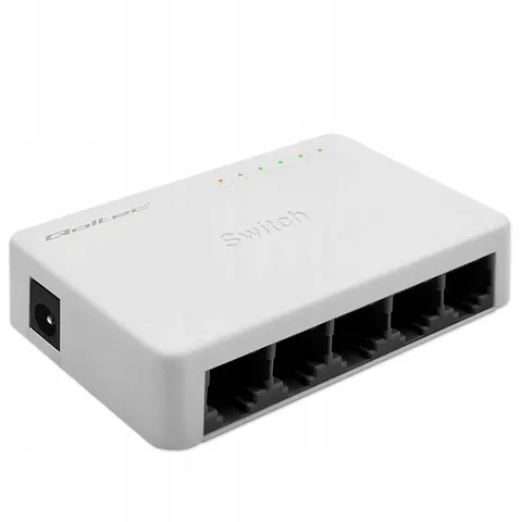 Qoltec - Netwerkswitch Fast Ethernet - 5x RJ45 - 100Mbps – afbeelding 1