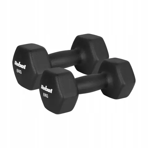 Rebel Active - Hantel - 8kg - Hex - Neopreen – afbeelding 1