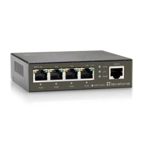 LevelOne GEP-0523 5-Port Gigabit PoE Switch – Bild 1