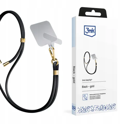 Smycz do smartfona 3mk EasyClip czarna – zdjęcie 1