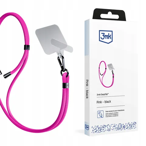 Smycz do smartfona 3mk EasyClip różowa – zdjęcie 1