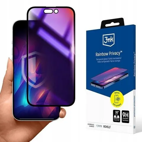 Apple iPhone 15 Plus - 3mk Regenboog Privacy – afbeelding 1