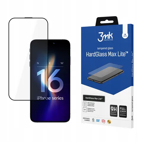 Apple iPhone 16 Pro Max - 3mk HardGlass Max Lite Black – afbeelding 1