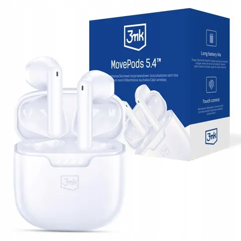 Słuchawki Tws 3MK Movepods Bluetooth 5.4 biały – zdjęcie 1