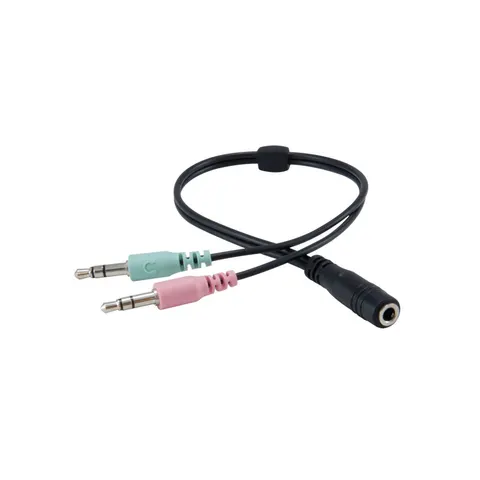 CONCEPTRONIC Headset Stereo AUX/Mikro/Bedien./Split.2.00m sw – Bild 1
