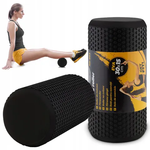 Roller wałek do ćwiczeń Eva NS-963 czarny – zdjęcie 1