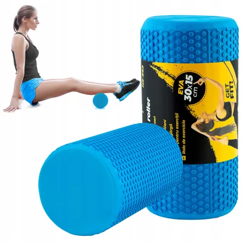 Roller wałek do ćwiczeń Eva NS-963 niebieski – zdjęcie 1